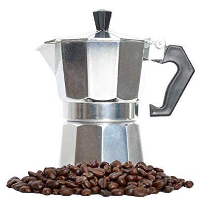 Moka Pot Coffee Maker Stovetop Espresso Maker (3-cup)