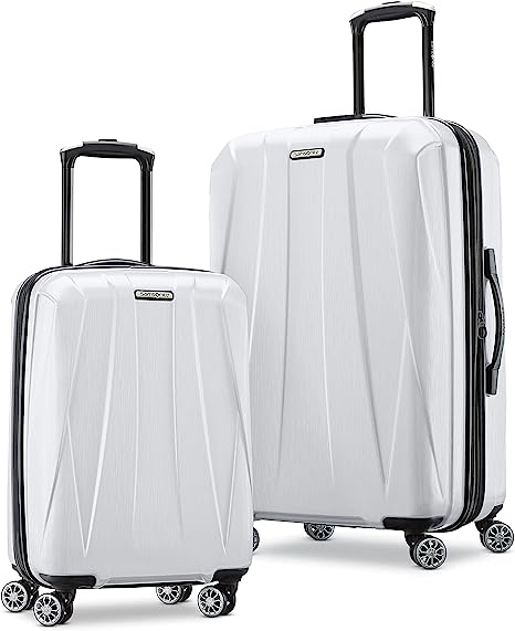 Samsonite Centric 2 Hardside Expandable Luggage with Spinners | Snow White | 2PC SET (Carry-on/Medium)