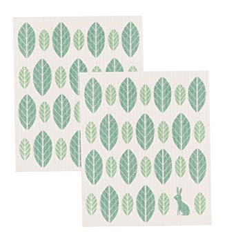Now Designs Swedish Dishcloths, Set of 2, Planta Print