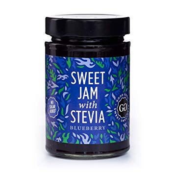 Sweet Jam with Stevia by Good Good - 12 oz / 330 g - No Added Sugar Blueberry Jam - Keto - Vegan - Gluten Free - Diabetic (Blueberry)