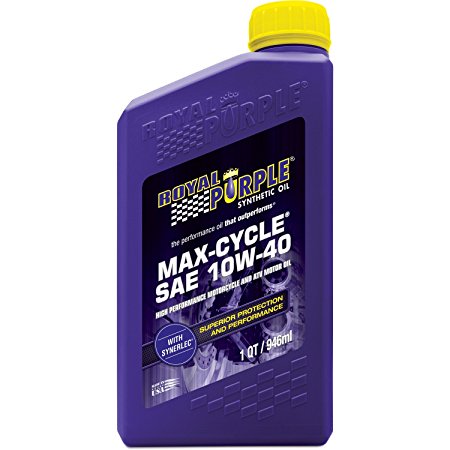Royal Purple 01315 Max Cycle 10W-40 High Performance Synthetic Motorcycle Oil - 1 qt.