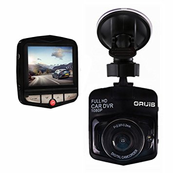 Car DVR Dash Cam (16GB Card Included) Camera Digital Driving Video Recorder by ORUISS HD 1080P Wide Angle, G-Sensor