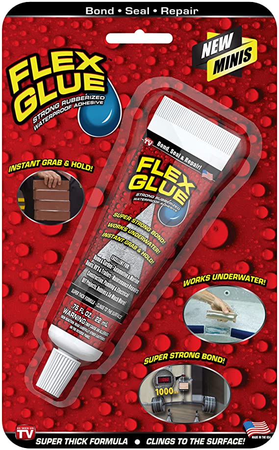 Flex Seal Waterpr Flex Glue Mini Strong Rubberized Waterproof Adhesive, White