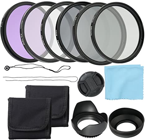 Andoer Professional Camera CPL FLD Lens Filters Kit and Altura Photo Neutral Density Filter Set Photography Accessories 58mm