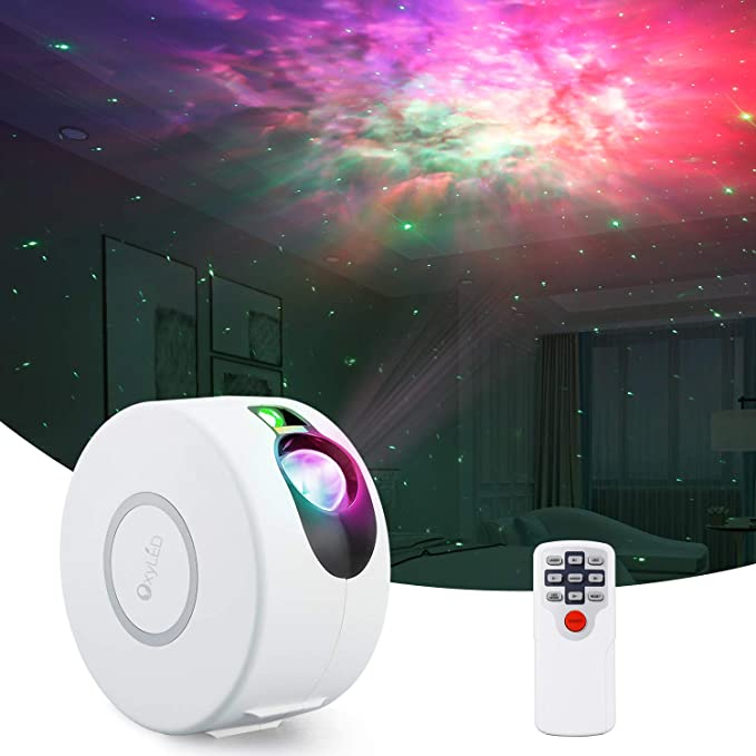 LED Galaxy Projector Lights,OxyLED LED Star Projector Night Light with Colorful Nebula Cloud,Adjustable Speed and Brightness Starry Galaxy Projector with Remote Control for Kids Audults Bedroom Party