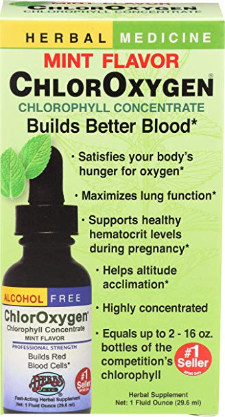 Herbs Etc, Chloroxygen Chlorophyll Concentrate Mint, 1 Fl Oz