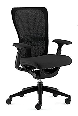 Haworth Zody Chair Mesh Back Fabric Seat (Black/Black)
