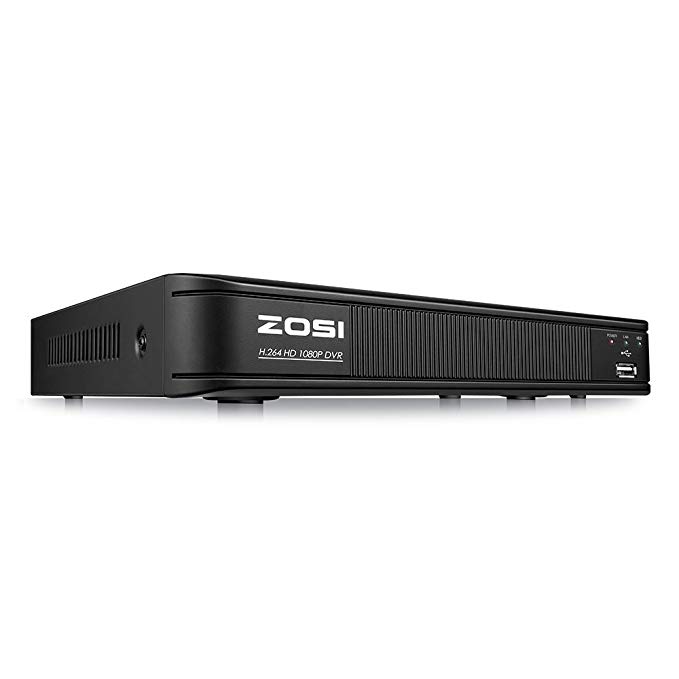 ZOSI 1080p Security DVR 4 Channel, Hybrid Capability 4-in-1(Analog/AHD/TVI/CVI) Surveillance CCTV DVR Recorder, Motion Detection,Remote Control,Email Alarm,No Hard Drive