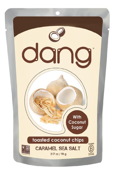 Dang Gluten Free Toasted Coconut Chips, Caramel Sea Salt, 3.17 Ounce Bags