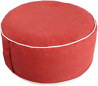 7Penn Inflatable Ottoman Foot Rest - 21 x 11 Inch Outdoor Proof Footstool Portable Patio Ottoman in Red