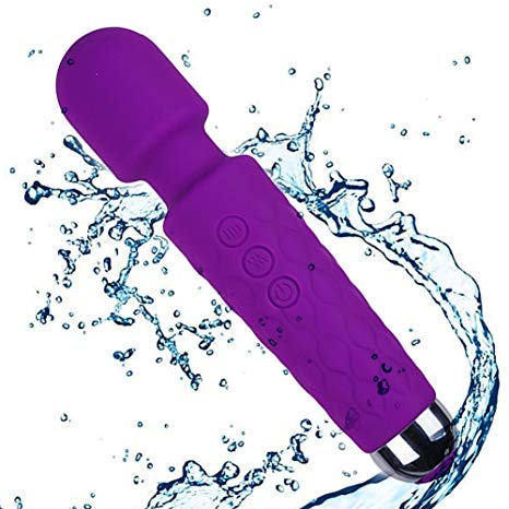 Electric Massage Wand USB Rechargeable Power Body Massager, Cordless Waterproof Multi-Speed Magic Wand for Foot, Legs, Neck, Back, Shoulders