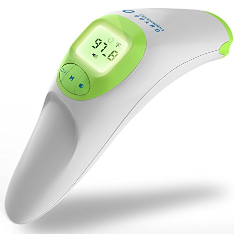 Clinical Forehead Thermometer New 2017 Improved Microchip FDA Approved Instant Read Sensor for Digital Fever Measurement Temporal Professional No Touch Readings Newborn Infant Baby Kids Adult