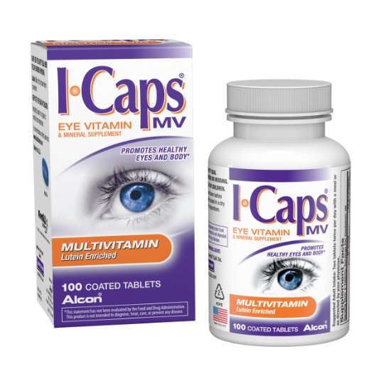 Alcon ICaps Multivitamin Eye Vitamin & Mineral Support, Coated Tablets , 100 tablets