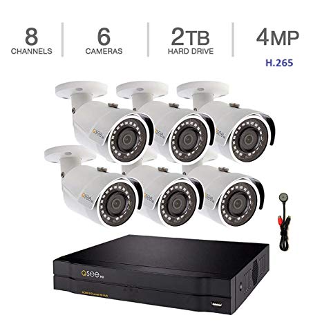 Q-See 8 Channel, 6 Camera 4MP HD IP NVR with 2TB HDD (QC888-2   6x QCN8068BA 1x QSPMIC)