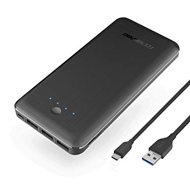 USB C Power Bank 20000mAh PD Portable Charger Quick Charge 3.0 & Power Delivery 18W External Battery Pack with 2 Input 4 Output Compatible iPhone/Samsung Galaxy/MacBook/Android/Ipad/Pixel 3 (Black.)
