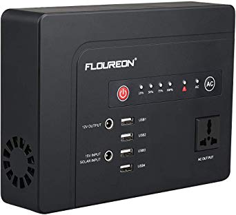 FLOUREON Portable Power Generator 146Wh/40000mAh Power Station AC Power Bank Emergency Power Supply for Macbook and more,with UK Plug,AC/DC/USB Output