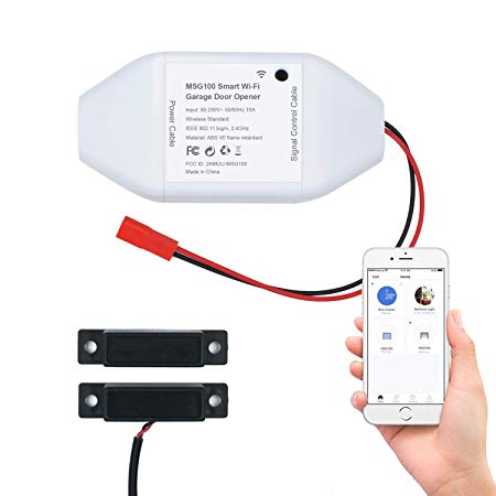 meross Smart Wi-Fi Garage Door Opener, APP Control, Compatible with Alexa, Google Assistant and IFTTT, No Hub Needed - MSG100