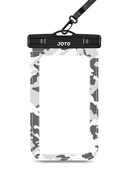 Waterproof Case, JOTO Cellphone Waterproof Dry Bag Pouch Case for Apple iPhone 6S 6,6S Plus, SE 5S 7, Samsung Galaxy S7 S6, Note 5 4, HTC LG Sony Nokia Motorola up to 6.0" diagonal (Grey Camo)