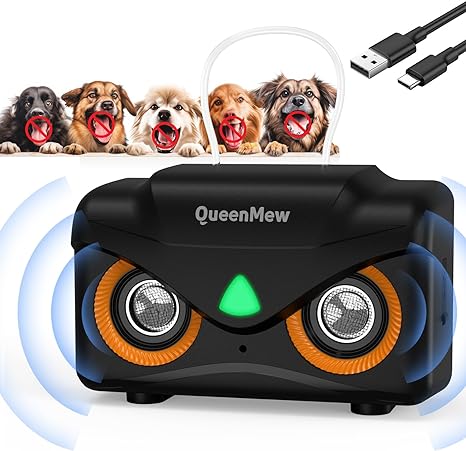 Anti Barking Device 50FT Range, Quiet Mini Ultrasonic Bark Control Device with Dual Speakers, 3 Modes Sonic Bark Deterrents for Large Small Dogs, Noiseless Bark Box Indoor Outdoor for Neighbor's Dog