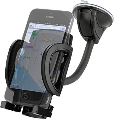 SCOSCHE IHW10-R STUCKUP Universal 4-in-1 Smartphone/GPS Suction Cup/Vent Mount Kit for the Car, Home or Office (Renewed)