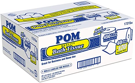 POM Bath Tissue - 40ct/450 sheet rolls