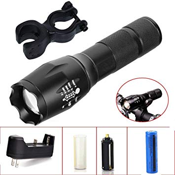WishDeal LED Flashlight 3000 Lumens T6 Waterproof  Flashlight LED Torch Camping Light With 18650 Battery   Charger