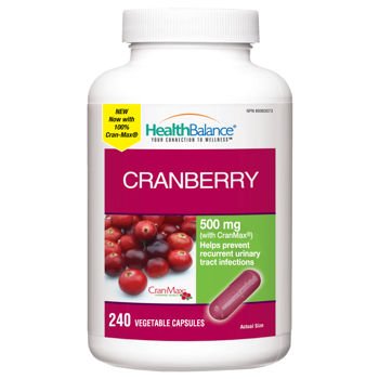 Health Balance® Cranberry 500 mg - 240 Capsules