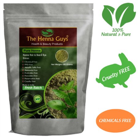 100% Pure & Natural Henna Powder For Hair Dye / Color 100 Grams - The Henna Guys
