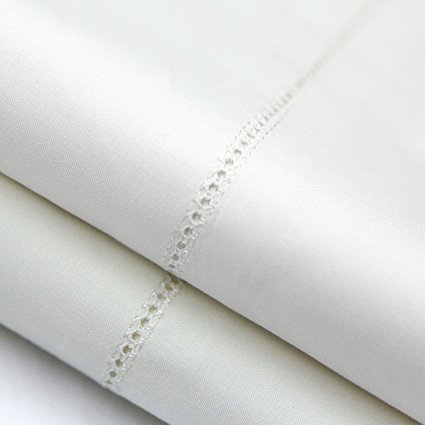 LINENSPA Premium Italian Sheets - 100% Egyptian Cotton Percale - Made in Italy - Split King - White