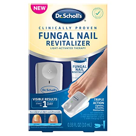 Dr. Scholl's Fungal Nail Treatment Revitalizer LED Light-Activated Therapy, Erase Toenail Discoloration, 10 ml