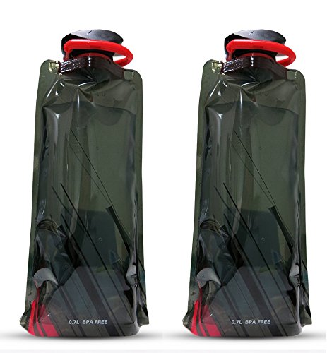 Dy Ryer Compact Collapsible Folding Leak Proof Water Bottle - For Travel Sports Exercise Etc.