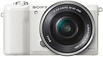 Sony a5100 16-50mm Mirrorless Digital Camera with 3-Inch Flip Up LCD (White)