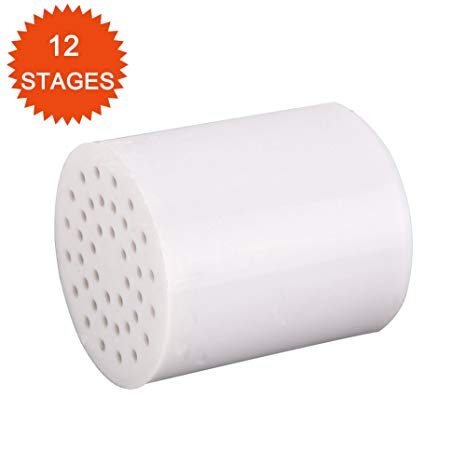 Neady 12-Stage Replacement Shower Water Filter Cartridge High Output Universal Shower Filter Cartridge for Hard Water to Remove Chlorine and Flouride