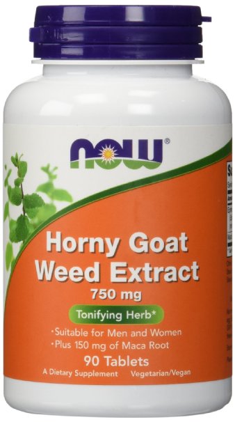 NOW Foods Horny Goat Weed Extract 750mg 90 Tablets