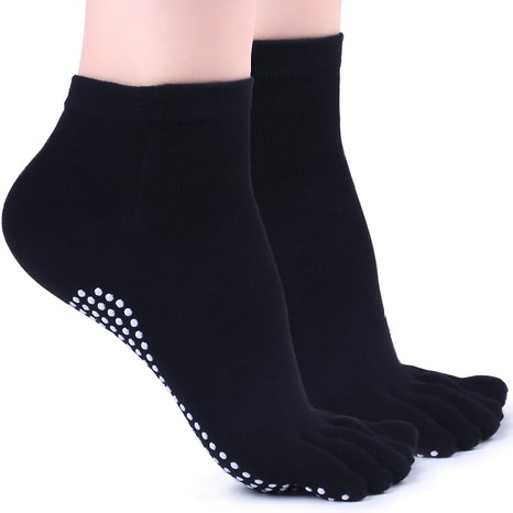 DAS Leben Women Yoga Socks Non Skid Toe Socks and Non Slip Running Toesox 2-Pairs
