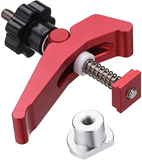 Hold Down Clamp Quick Acting M8 T-Slot T-Track Clamp Set Aluminum Alloy Woodworking Tool