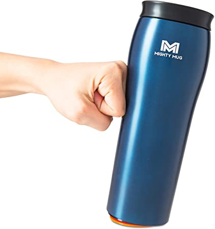 Mighty Mug - Stainless Steel Non-Tip Travel Mug - Double-Wall Insulated - Keeps Coffee, Tea and Drinks Hot for 6 Hours, Cold for 24 Hours, Leakproof, BPA-Free Tumbler, 16oz, Oceanic Blue