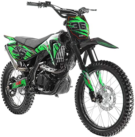 X-PRO 250cc Dirt Bike Pit Bike Gas Dirt Bikes Adult Dirt Pitbike 250cc Gas Dirt Pit Bike,Green