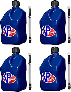 VP Racing 5-Gal Plastic Motorsport Container (4-Pack) & Hose Kit (4-Pack)