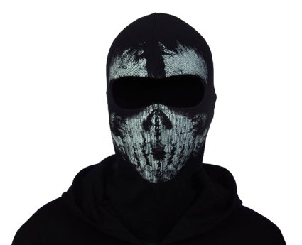 Generic Call of Duty 10 Balaclava Face Ghost Skull Mask Hood Biker Skateboard Cosplay Cod (One Eyes Hole)