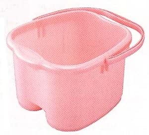 Inomata Foot Detox Massage Spa Bucket, Pink