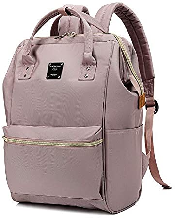 Bebamour Casual Laptop Backpack for Women and Men School Rucksack 15.6 inch Classic Waterproof College Travel Business Bags(Pink)