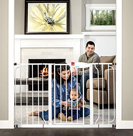 Regalo Easy Step 49-Inch Extra Wide Baby Gate, Includes 4-Inch and 12-Inch Extension Kit, 4 Pack of Pressure Mount Kit