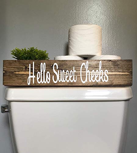 Hello Sweet Cheeks Bathroom Decor Box Storage Bin Toilet Paper Holder