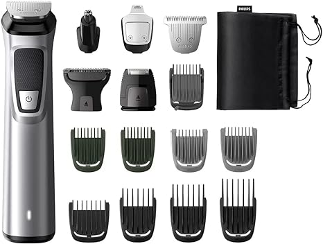 Philips Multigroom Series 7000 16-in-1 Face, Hair & Body Trimmer, MG7736/13, Silver