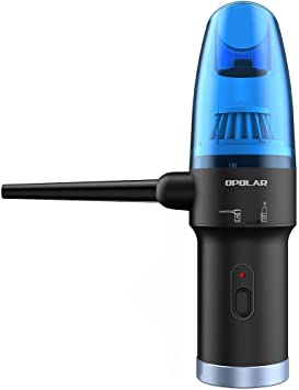 OPOLAR Cordless Electric Compressed Air Duster - Blower & Vacuum 2-in-1, USB Fast Charge Keyboard Cleaner for Cleaning Dust,Hairs,Crumbs,Scraps for Laptop,Piano,Sofa Gap，car Interior Decorations，Toys