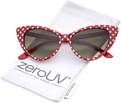 zeroUV - Women's Retro Oversized High Point Cat Eye Sunglasses 54mm