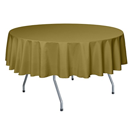 Ultimate Textile 72-Inch Round Polyester Linen Tablecloth Acid Green