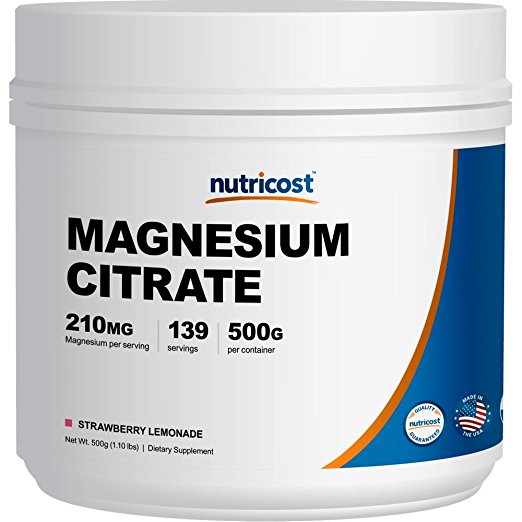 Nutricost Magnesium Citrate Powder (500 Grams) (Strawberry Lemonade)