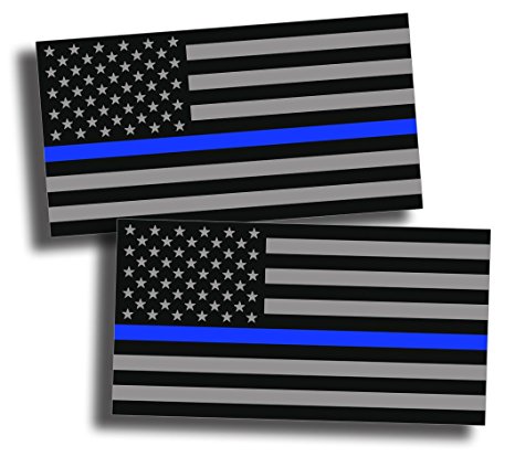 BLUE LINE American Flag Subdued Sticker Decal Lives Matter - Support Police USA Merica